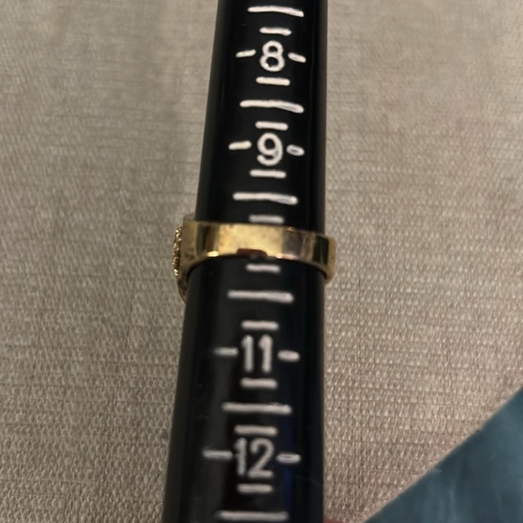 Men’s gold plated with emerald cut C Z Center - Picture 3 of 3